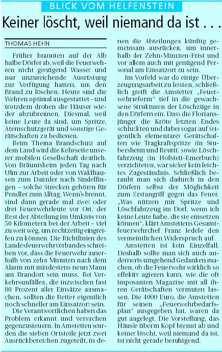 Geislinger Zeitung 2007-11-03